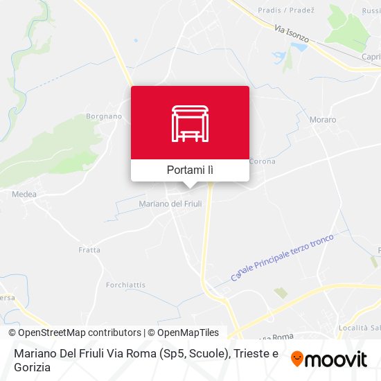 Mappa Mariano Del Friuli Via Roma (Sp5, Scuole)