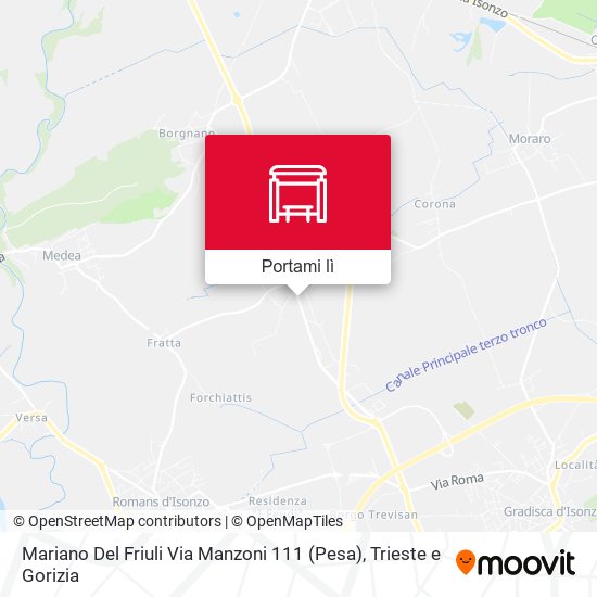 Mappa Mariano Del Friuli Via Manzoni 111 (Pesa)