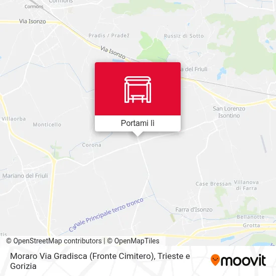Mappa Moraro Via Gradisca (Fronte Cimitero)