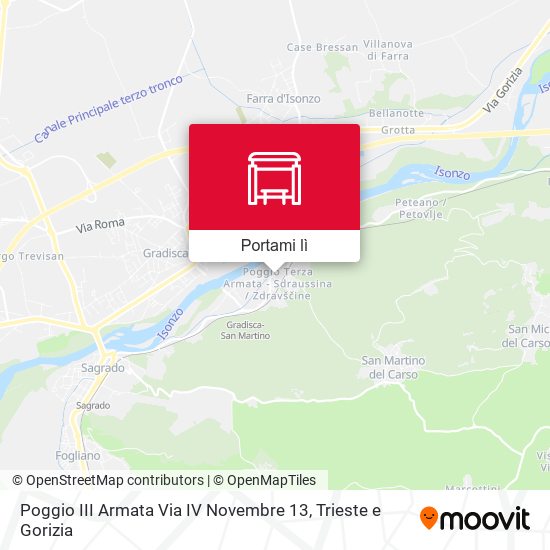 Mappa Poggio III Armata Via IV Novembre 13