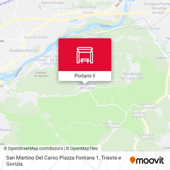 Mappa San Martino Del Carso Piazza Fontana 1