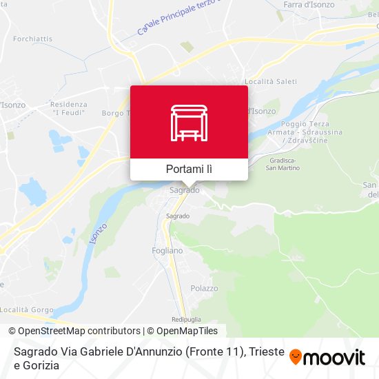 Mappa Sagrado Via Gabriele D'Annunzio (Fronte 11)
