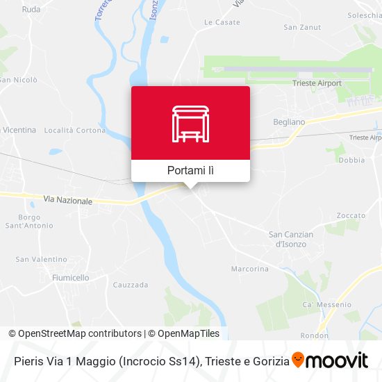 Mappa Pieris Via 1 Maggio (Incrocio Ss14)