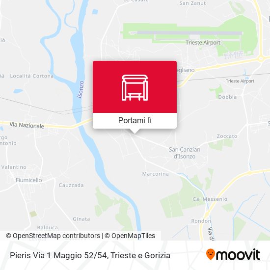 Mappa Pieris Via 1 Maggio 52/54