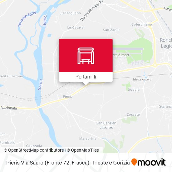 Mappa Pieris Via Sauro (Fronte 72, Frasca)