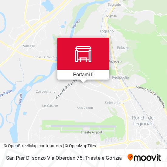 Mappa San Pier D'Isonzo Via Oberdan 75