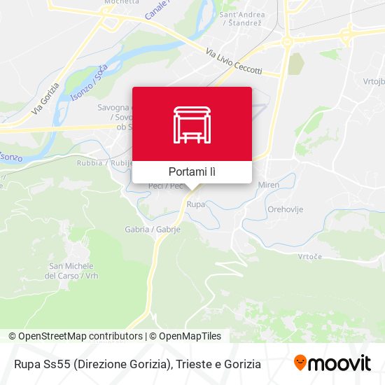 Mappa Rupa Ss55 (Direzione Gorizia)