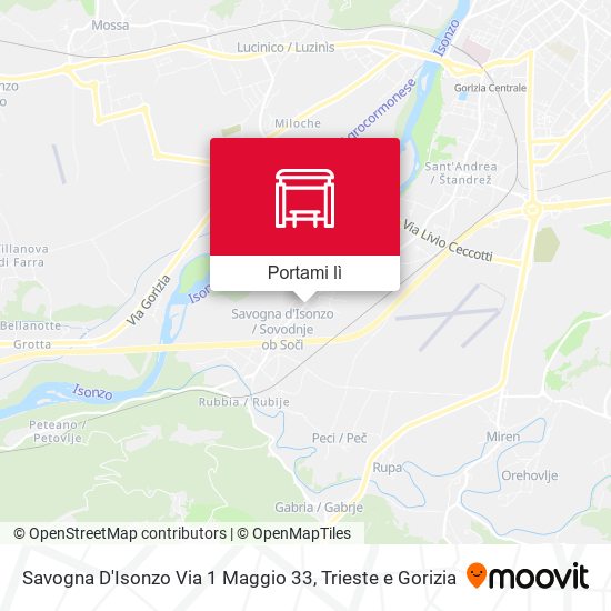 Mappa Savogna D'Isonzo Via 1 Maggio 33