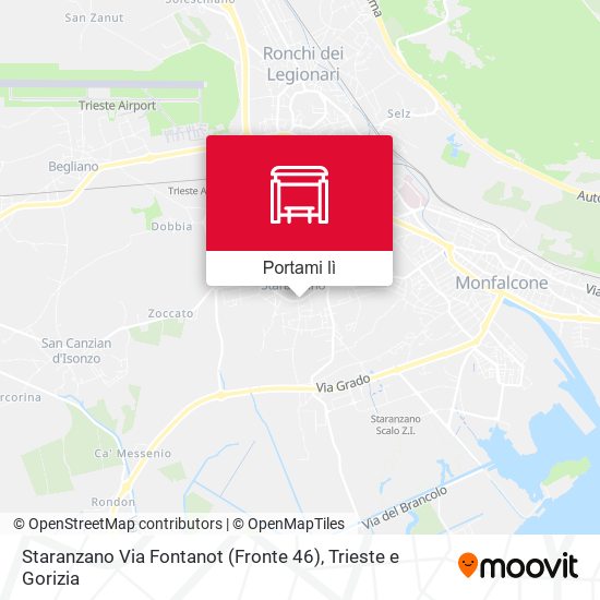 Mappa Staranzano Via Fontanot (Fronte 46)