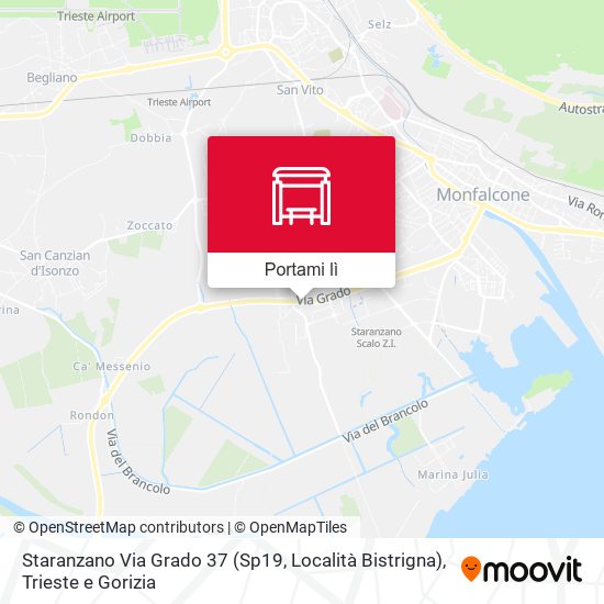 Mappa Staranzano Via Grado 37 (Sp19, Località Bistrigna)