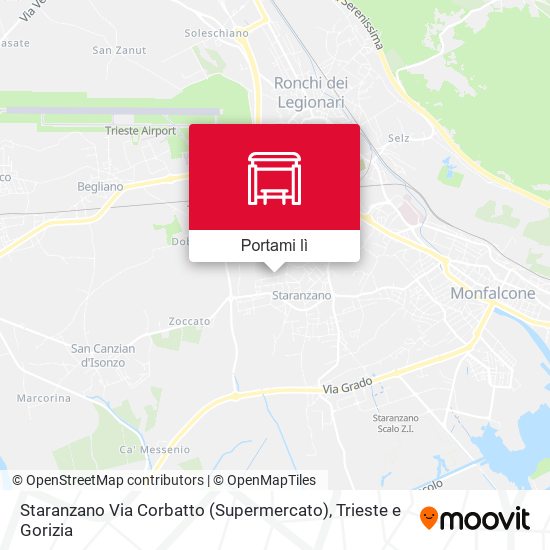 Mappa Staranzano Via Corbatto (Supermercato)