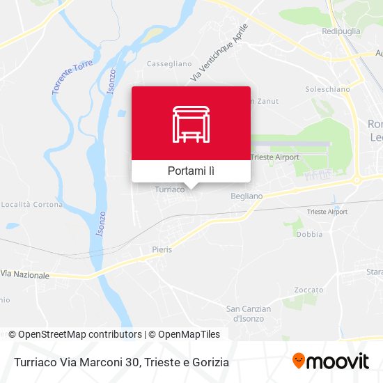 Mappa Turriaco Via Marconi 30