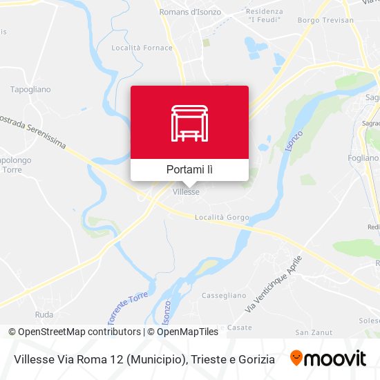 Mappa Villesse Via Roma 12 (Municipio)