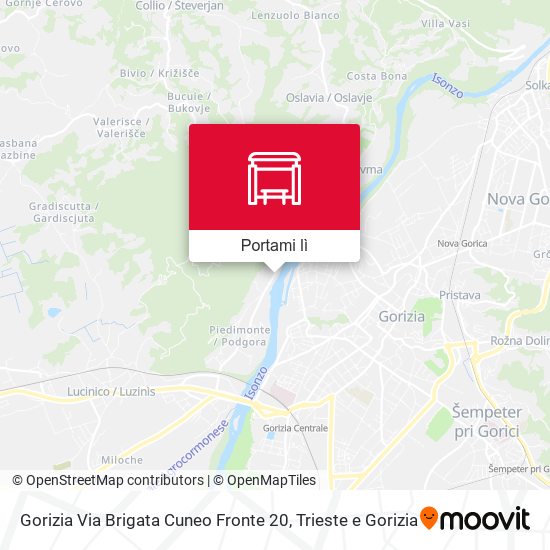 Mappa Gorizia Via Brigata Cuneo Fronte 20