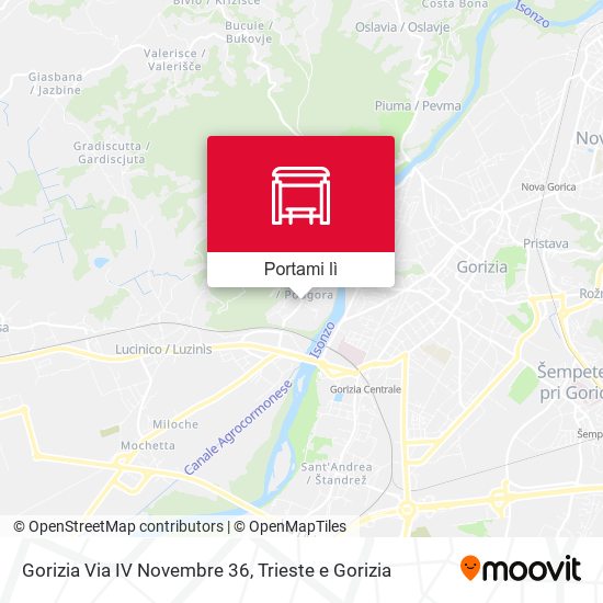Mappa Gorizia Via IV Novembre 36