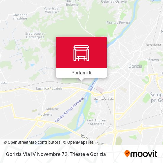 Mappa Gorizia Via IV Novembre 72