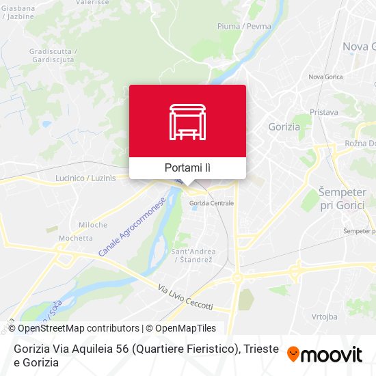 Mappa Gorizia Via Aquileia 56 (Quartiere Fieristico)