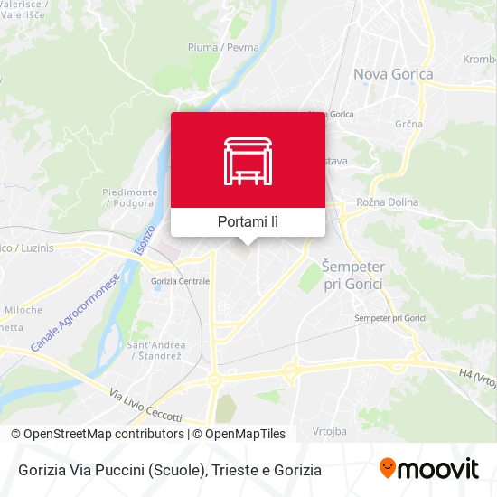 Mappa Gorizia Via Puccini (Scuole)