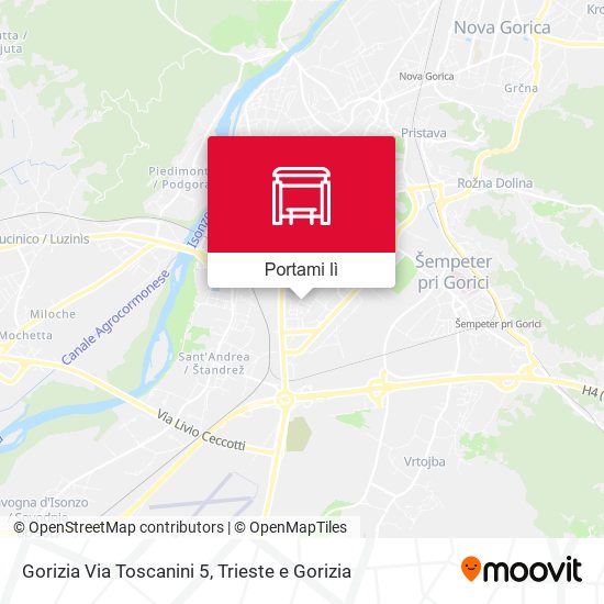Mappa Gorizia Via Toscanini 5