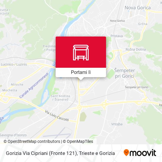 Mappa Gorizia Via Cipriani (Fronte 121)