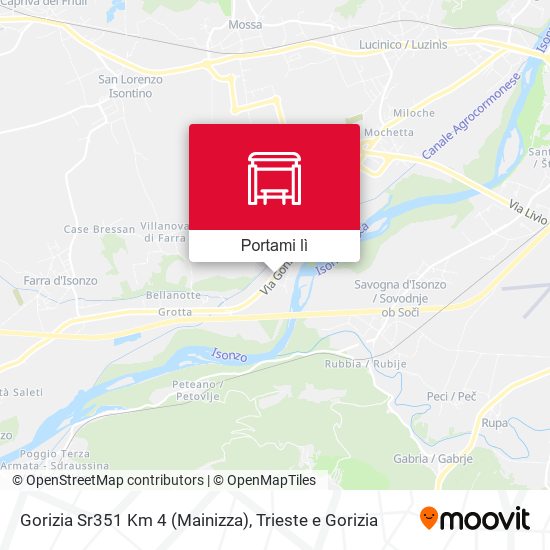 Mappa Gorizia Sr351 Km 4 (Mainizza)