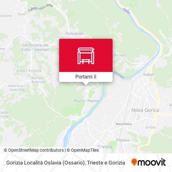 Mappa Gorizia Località Oslavia (Ossario)