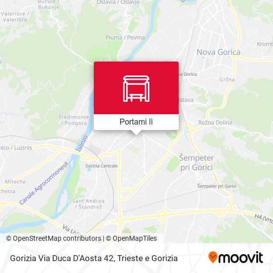 Mappa Gorizia Via Duca D'Aosta 42