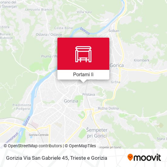 Mappa Gorizia Via San Gabriele 45