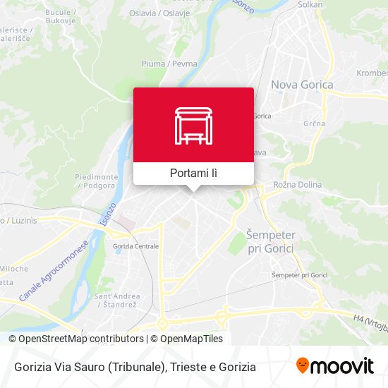 Mappa Gorizia Via Sauro (Tribunale)