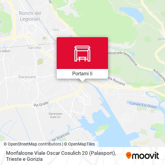 Mappa Monfalcone Viale Oscar Cosulich 20 (Palasport)