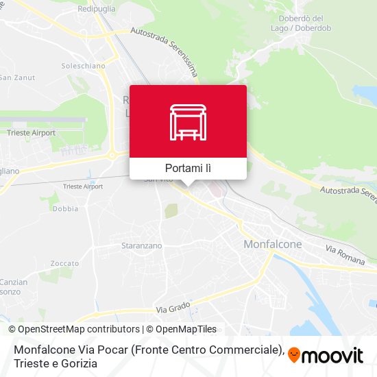Mappa Monfalcone Via Pocar (Fronte Centro Commerciale)