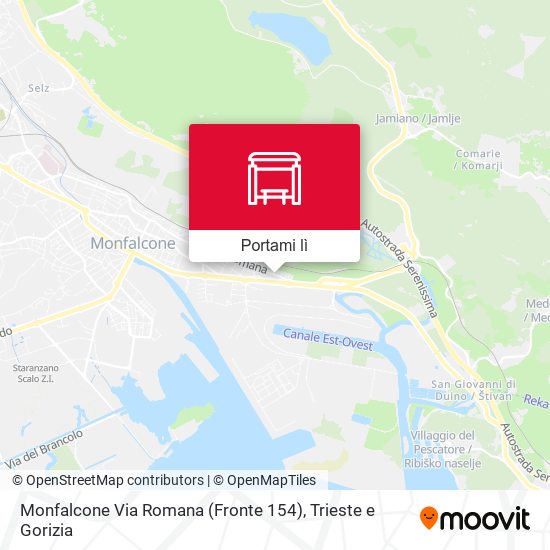Mappa Monfalcone Via Romana (Fronte 154)