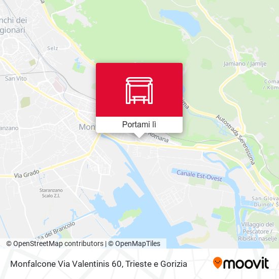 Mappa Monfalcone Via Valentinis 60