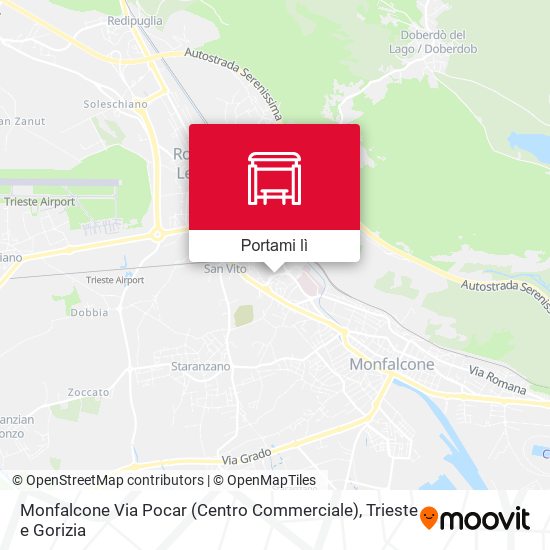 Mappa Monfalcone Via Pocar (Centro Commerciale)