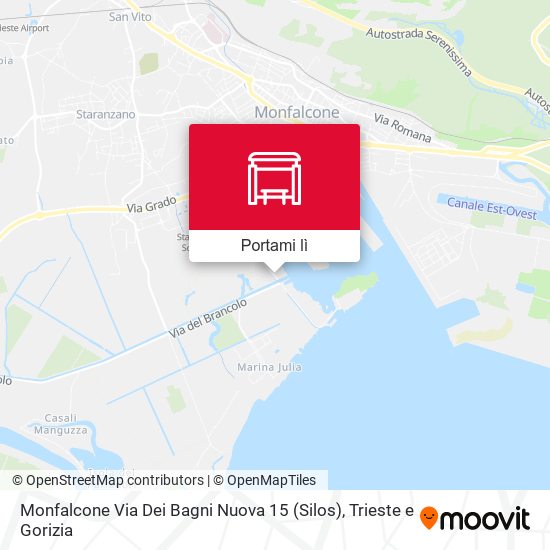 Mappa Monfalcone Via Dei Bagni Nuova 15 (Silos)
