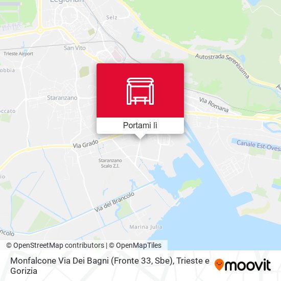 Mappa Monfalcone Via Dei Bagni (Fronte 33, Sbe)
