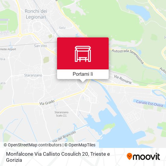 Mappa Monfalcone Via Callisto Cosulich 20