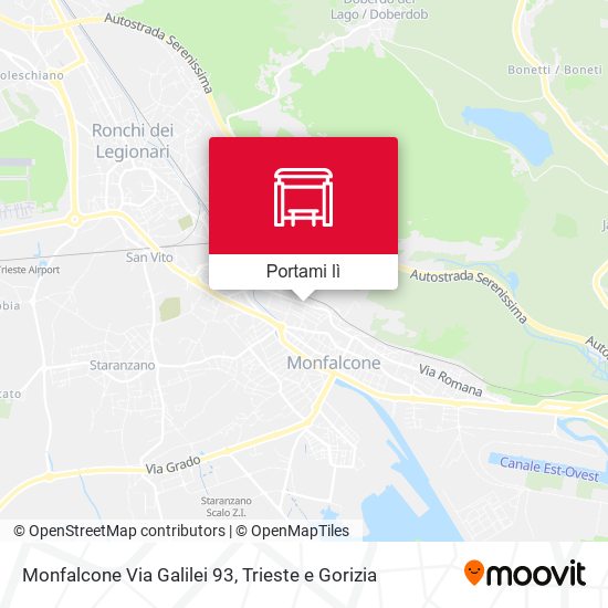 Mappa Monfalcone Via Galilei 93