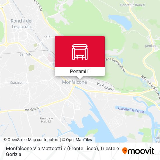 Mappa Monfalcone Via Matteotti 7 (Fronte Liceo)
