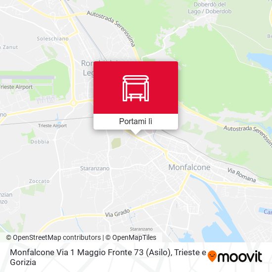 Mappa Monfalcone Via 1 Maggio Fronte 73 (Asilo)