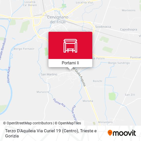 Mappa Terzo D'Aquileia Via Curiel 19 (Centro)