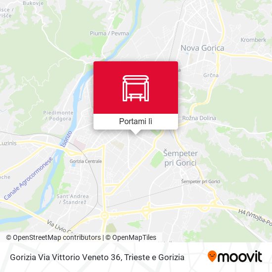 Mappa Gorizia Via Vittorio Veneto 36