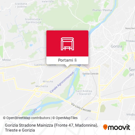 Mappa Gorizia Stradone Mainizza (Fronte 47, Madonnina)