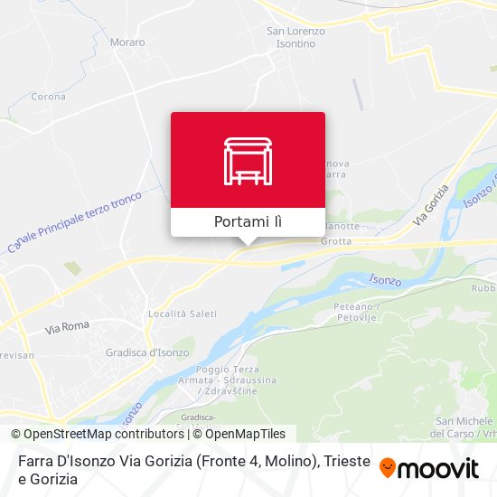 Mappa Farra D'Isonzo Via Gorizia (Fronte 4, Molino)