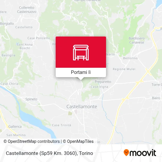 Mappa Castellamonte (Sp59 Km. 3060)