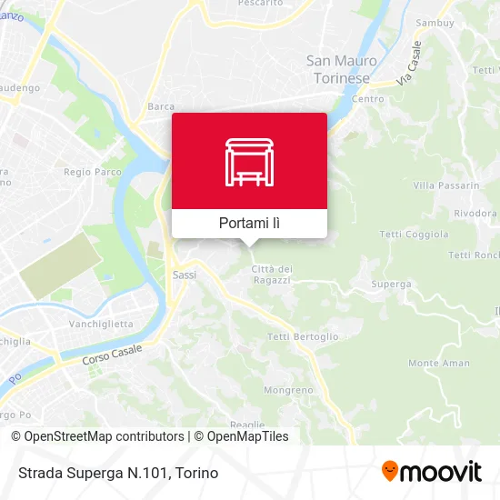 Mappa Strada Superga N.101