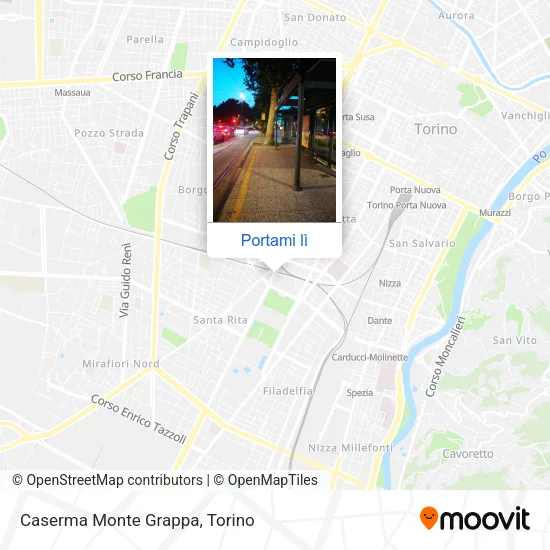 Mappa Caserma Monte Grappa