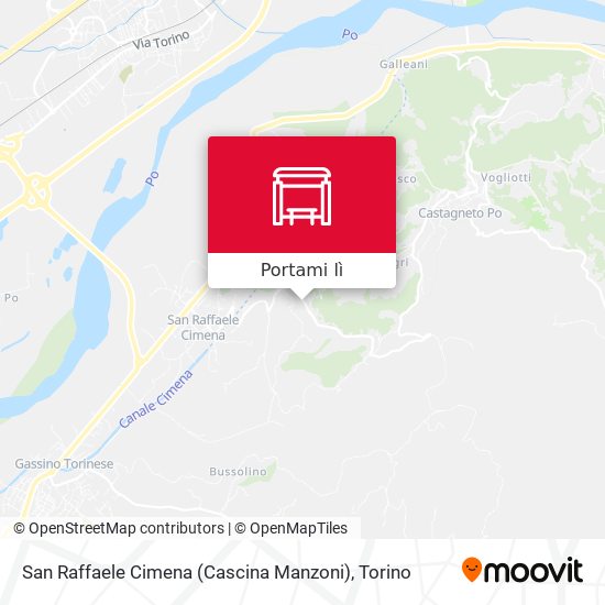 Mappa San Raffaele Cimena (Cascina Manzoni)