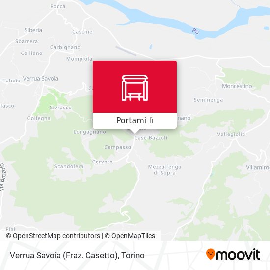 Mappa Verrua Savoia (Fraz. Casetto)