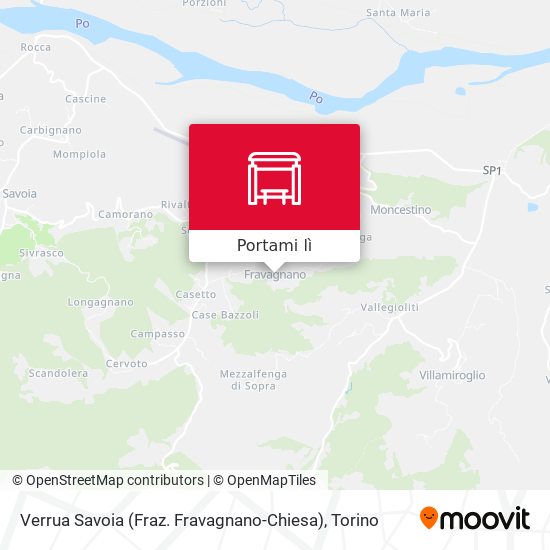 Mappa Verrua Savoia (Fraz. Fravagnano-Chiesa)